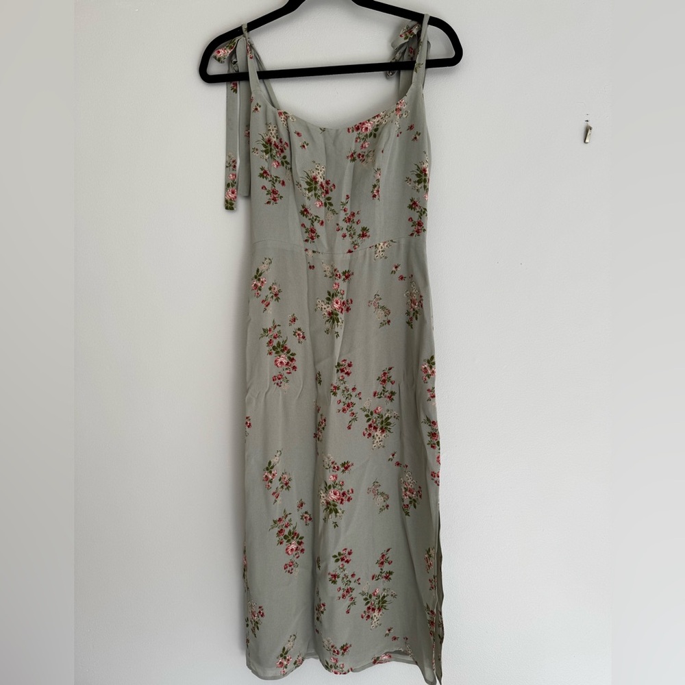 Reformation Sage Floral Midi Dress